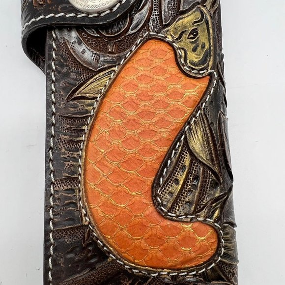 Rockertype koi Leather Wallet Black & Brown - Picture 3 of 4